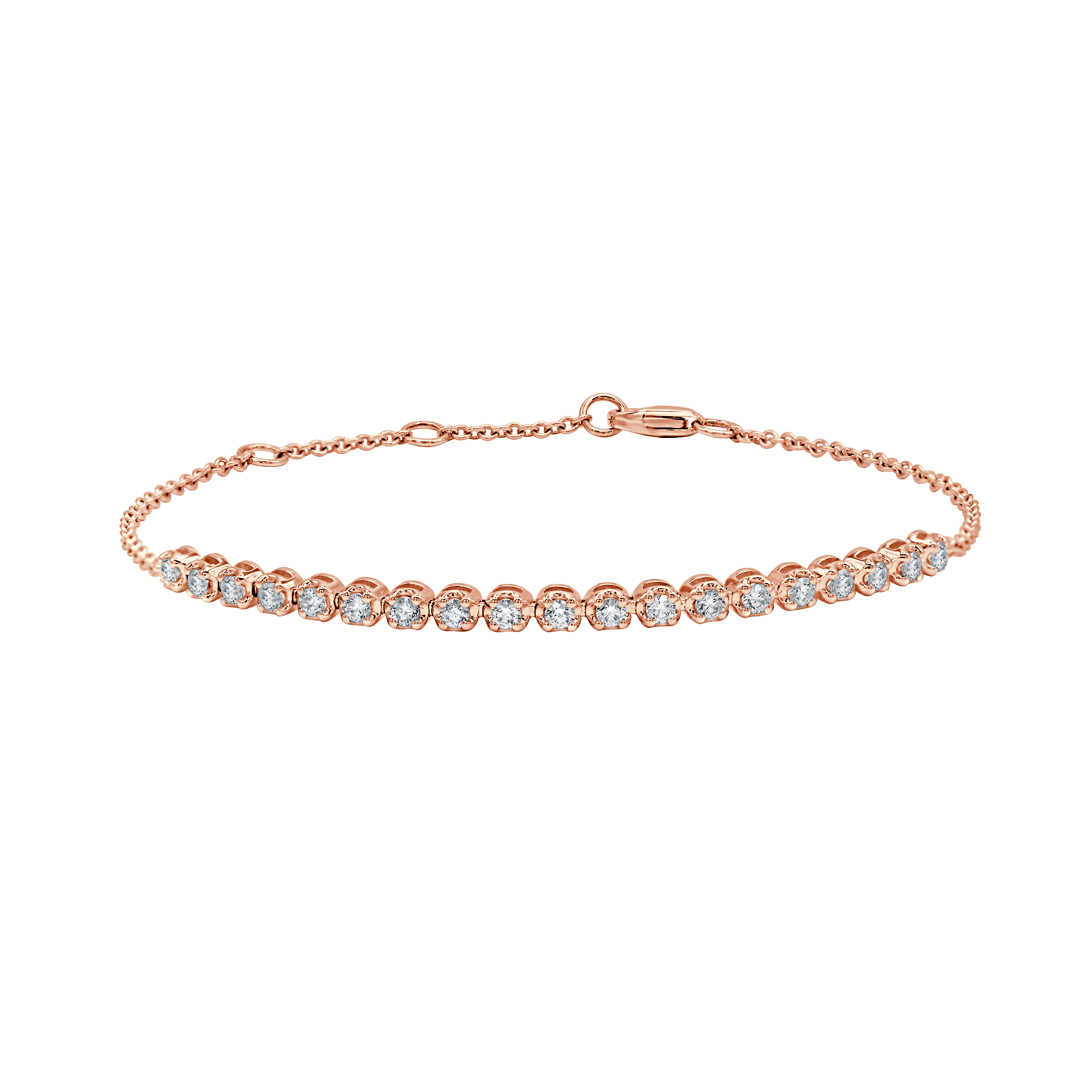 Round Diamond Half Tennis Bracelet (0.50cts)