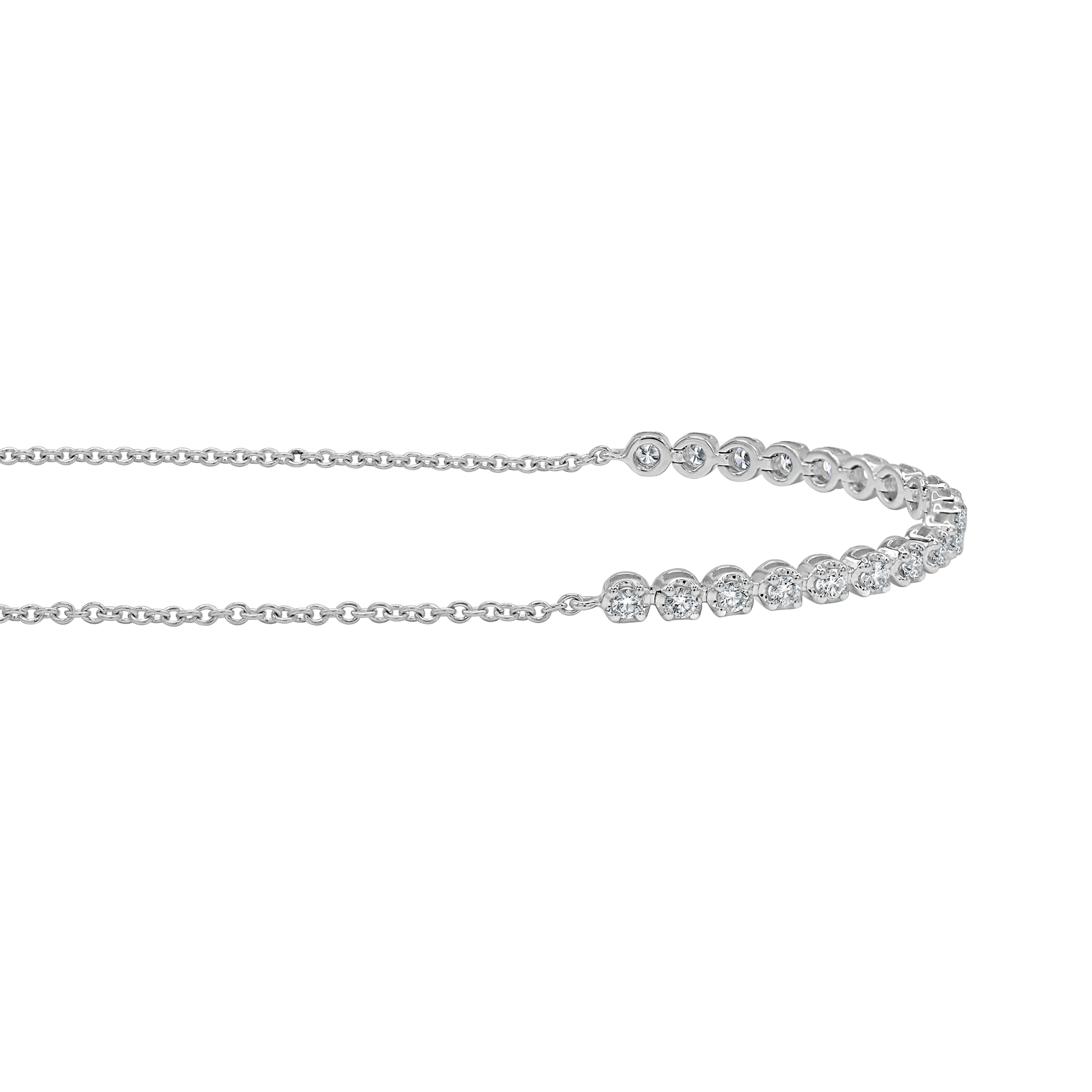 Round Diamond Half Tennis Bracelet (0.50cts)