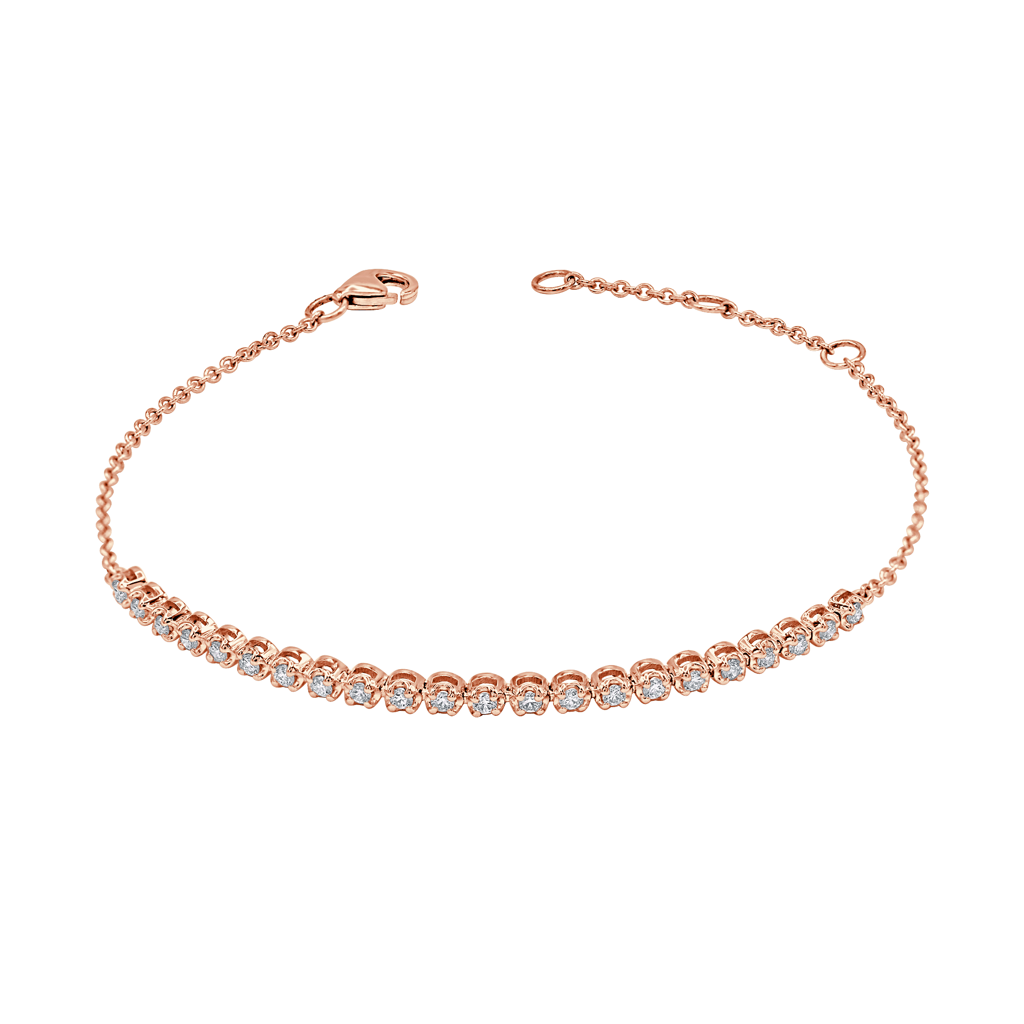 Round Diamond Half Tennis Bracelet (0.35cts)