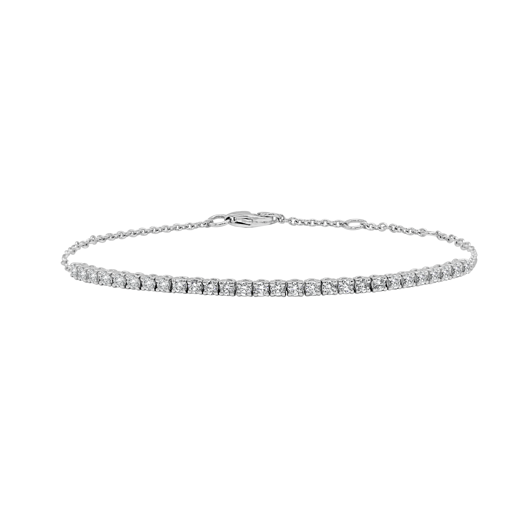 Round Diamond Half Tennis Bracelet (0.70cts)