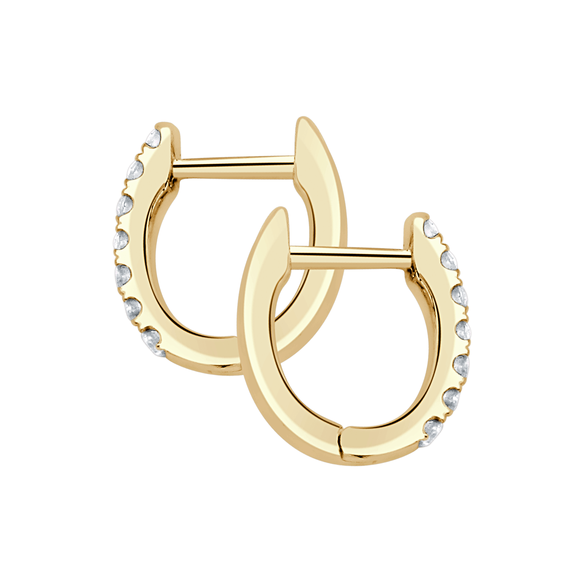 Petite Diamond Huggie Earrings (Small)