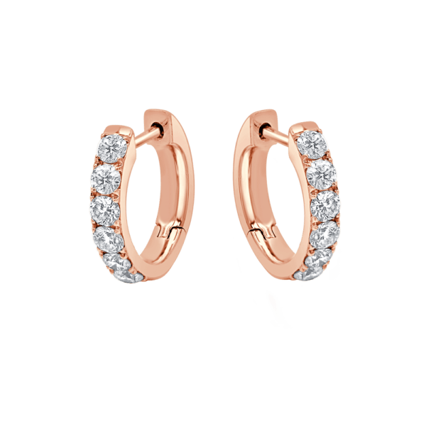 Classic Six Diamond Huggie Earrings