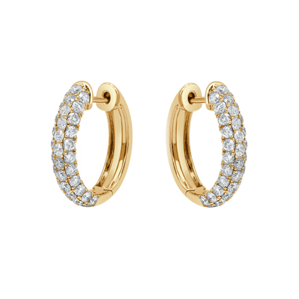 Pavé Diamond Huggie Earrings (Medium)