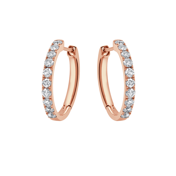 Classic Diamond Huggie Earrings (Medium)