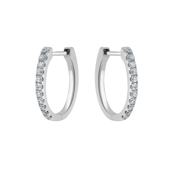 Petite Diamond Huggie Earrings (Medium)