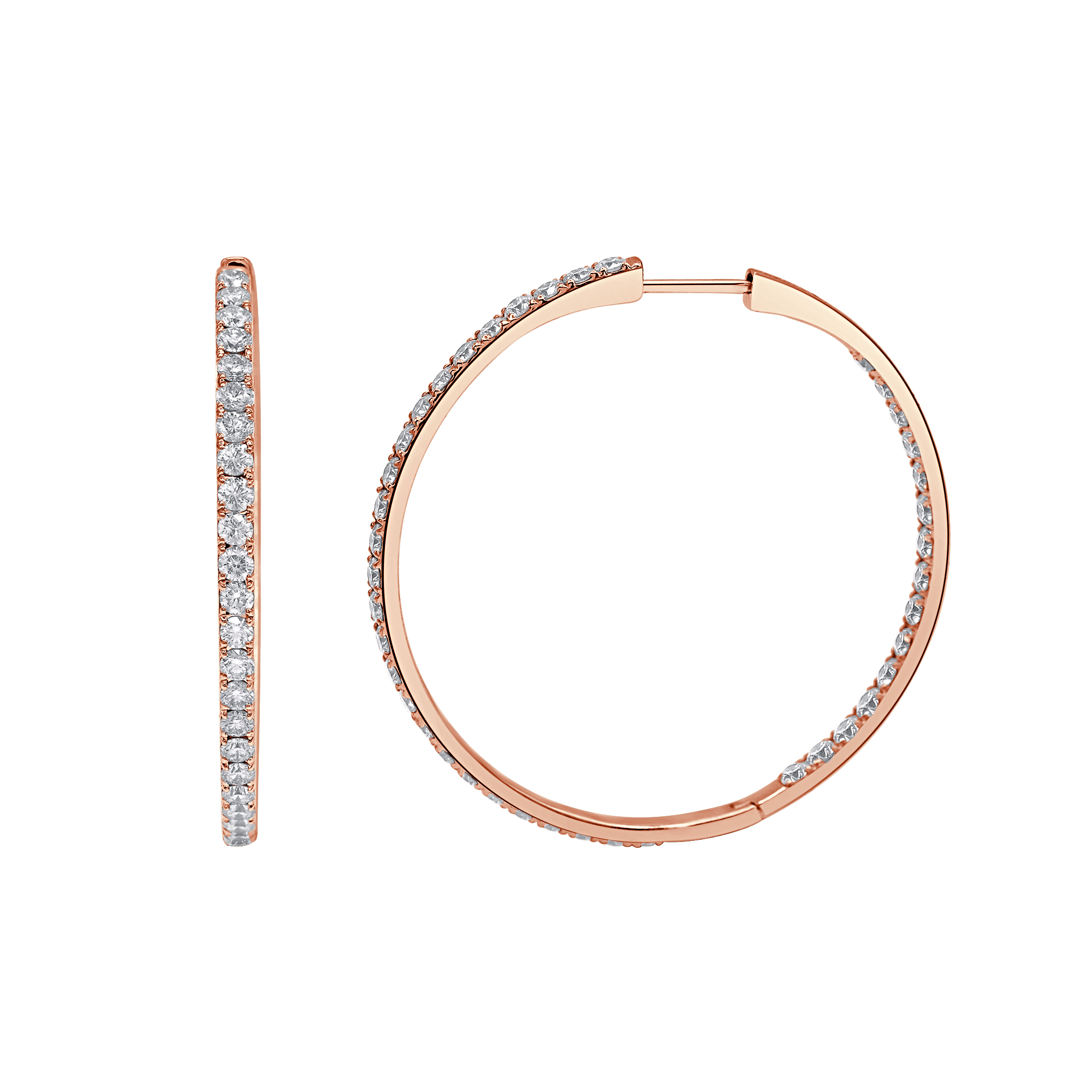 Inside-Out Wide Diamond Hoop Earrings (Large)