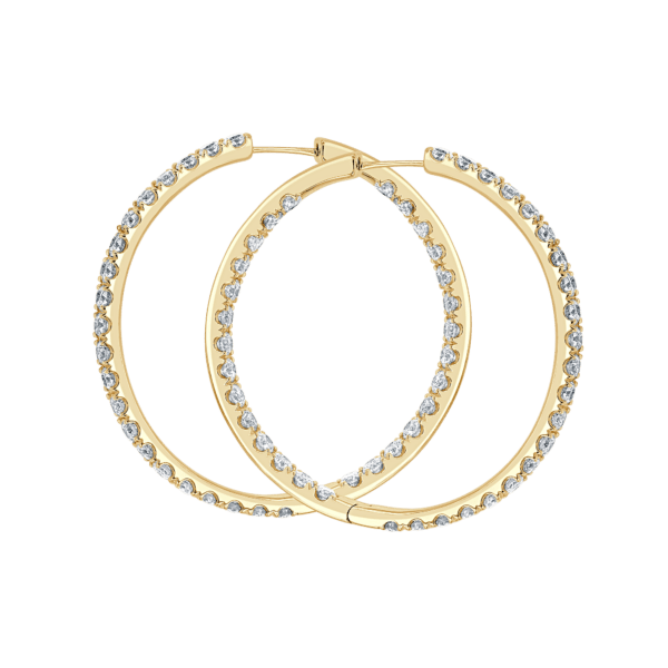 Inside-Out Diamond Hoop Earrings (Medium)