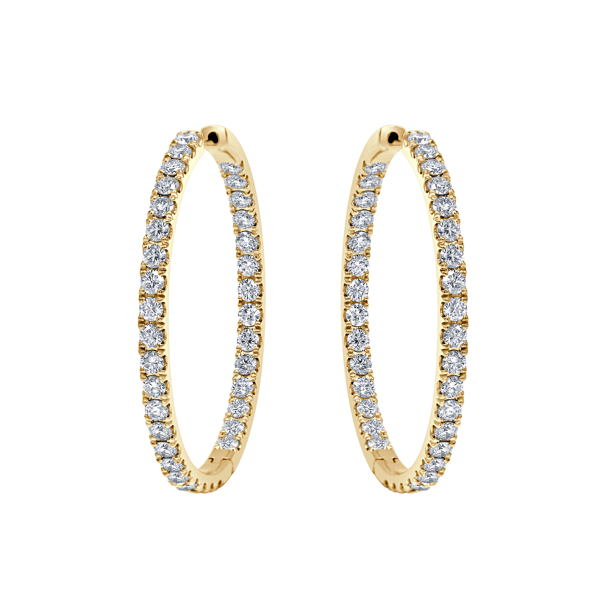 Inside-Out Diamond Hoop Earrings (Medium)