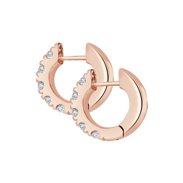 Classic Five Diamond Huggie Earrings (Small)