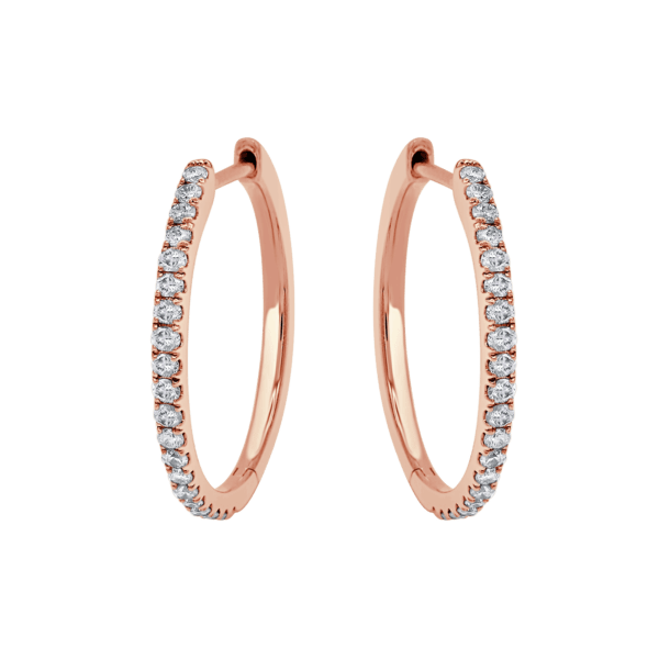 Diamond Hoop Earrings (Medium)