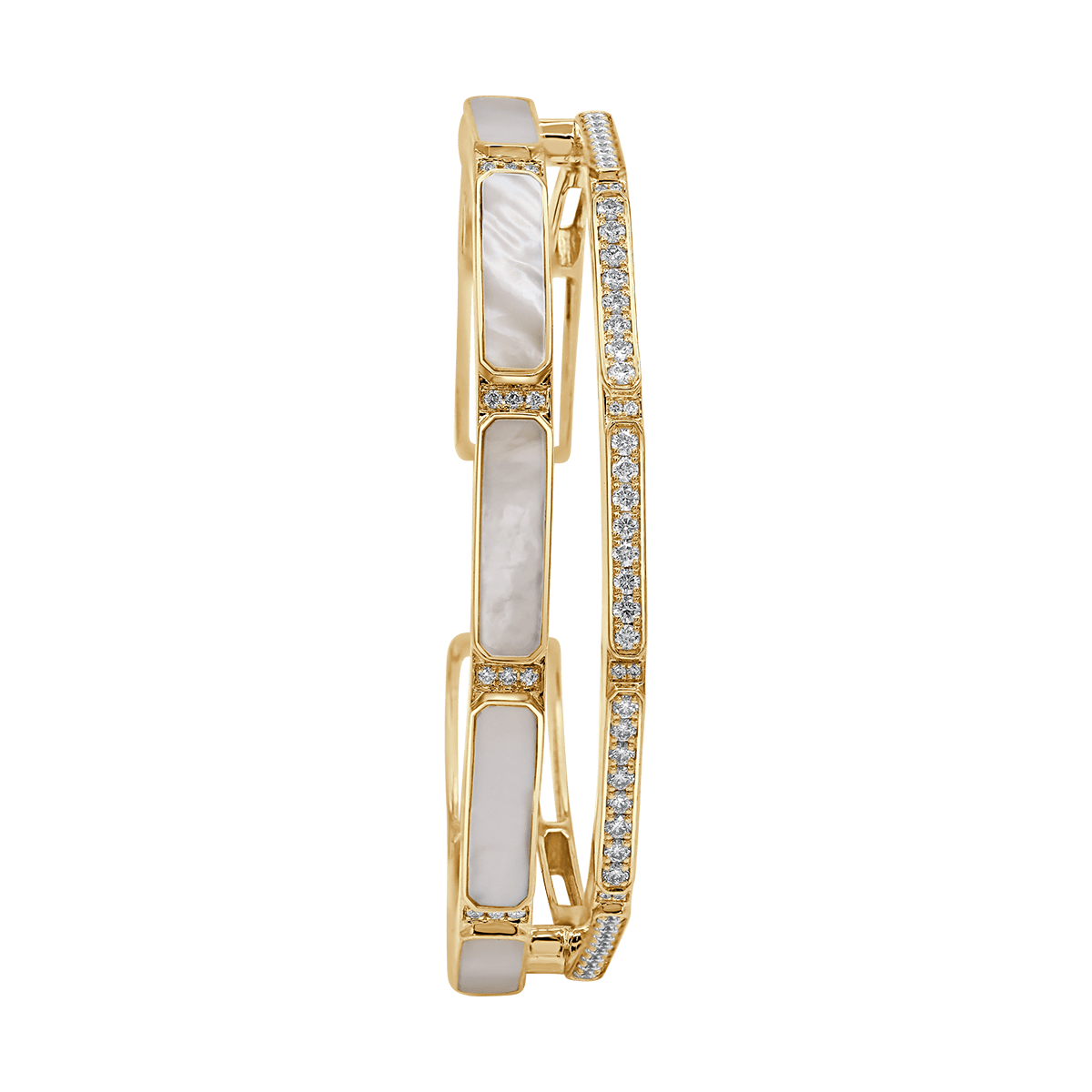 LUNA© MOP and Diamond Octagon Bracelet