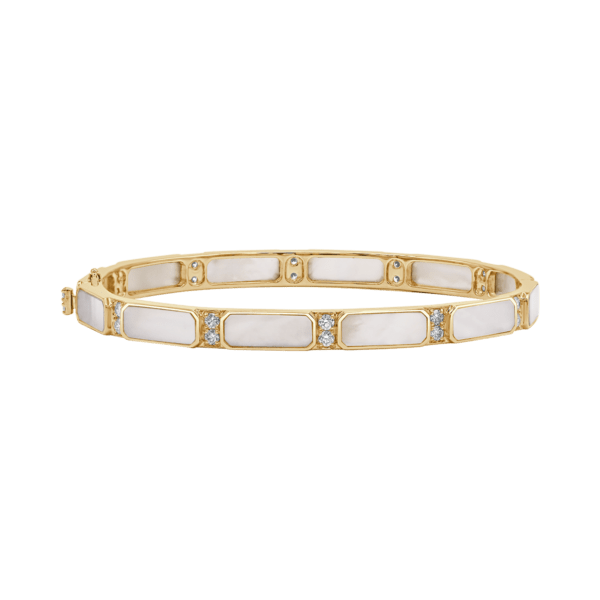LUNA© Mother of Pearl Octagon Bangle